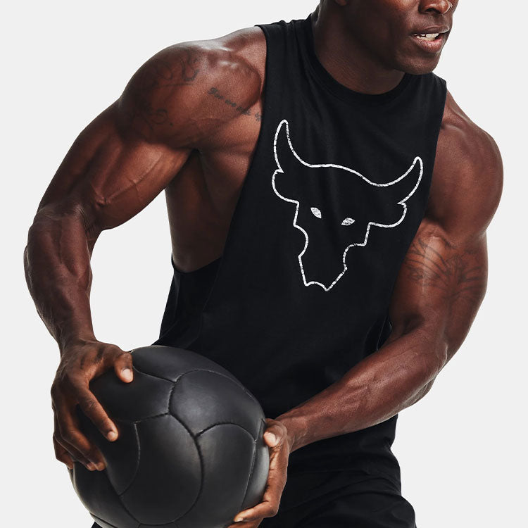 Under Armour Project Rock Brahma Bull Tank 'Black White' 1371215-001