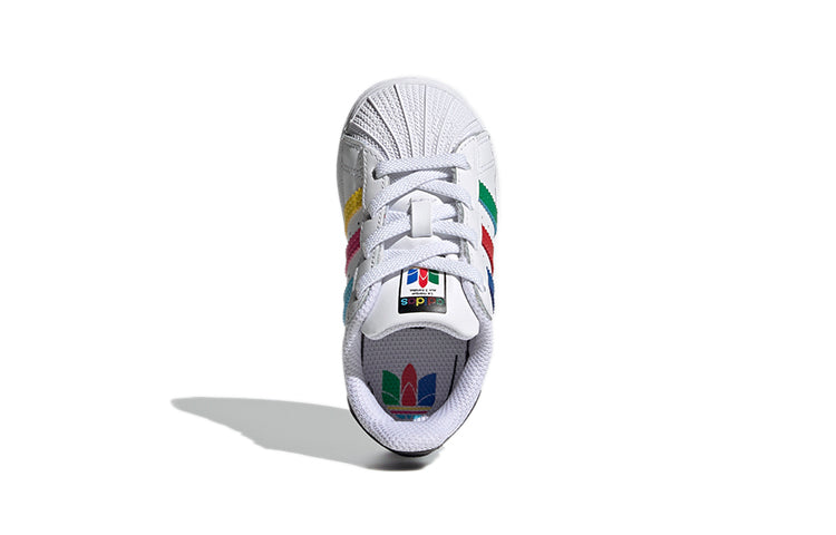 (TD) adidas Superstar 'Colorful Stripes - Cloud White' FW5240