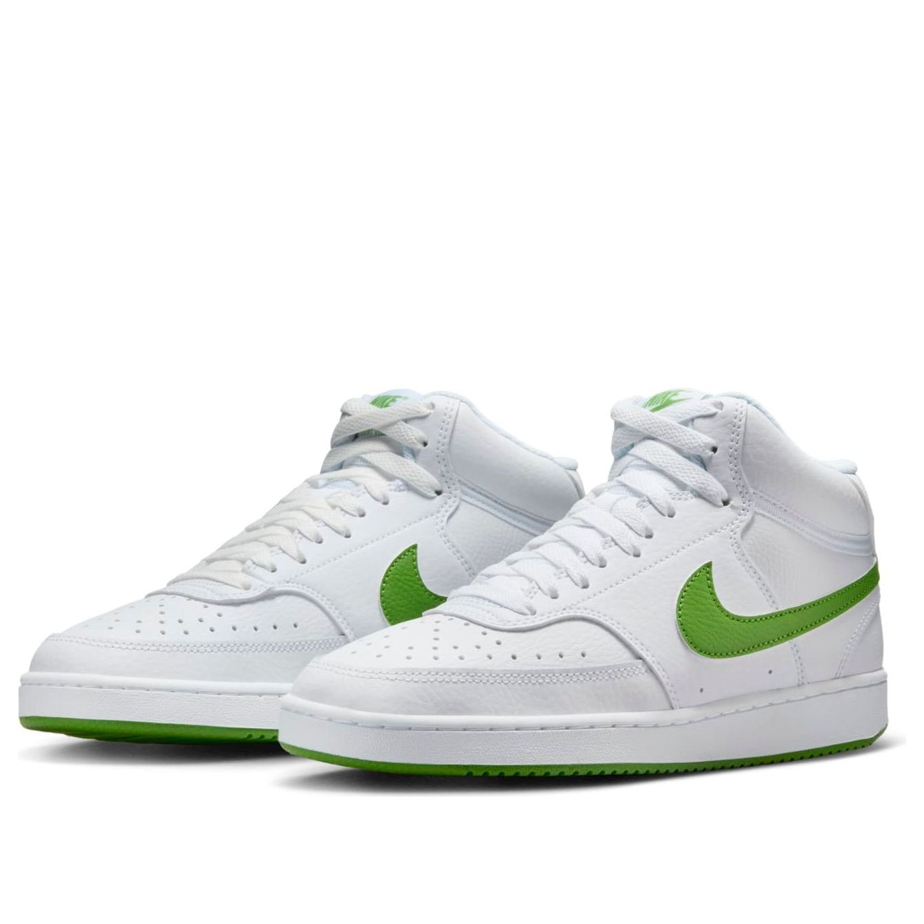 (WMNS) Nike Court Vision Mid 'White Green' CD5436-107