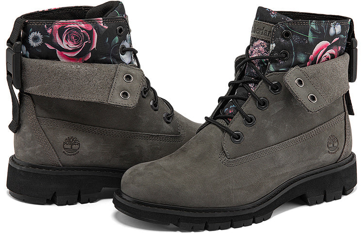 (WMNS) Timberland Lucia Way 6 Inch Waterproof Roll Top Boots 'Grey and Floral' A2KURW