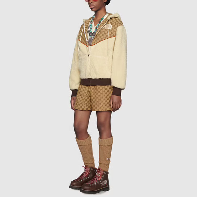 The North Face x Gucci GG Canvas Shearling Jacket 'Beige' 644582-XJC3T-2102