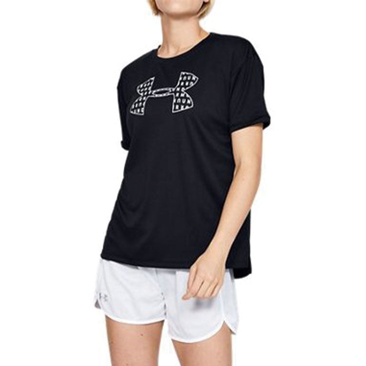 (WMNS) Under Armour Performance Training Sports Short Sleeve Black 1351976-001