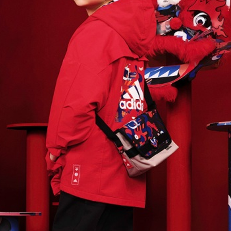 adidas CNY Messenger Bag 'Red Blue' GP2988