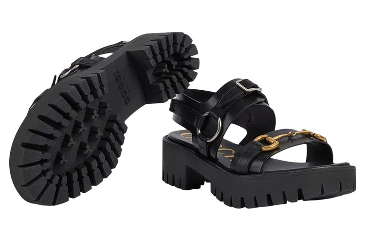 (WMNS) Gucci Sandal With Horsebit 'Black' 700051-DS8R0-1000