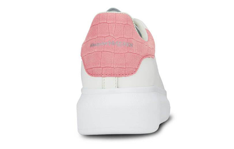 (WMNS) Alexander McQueen Oversized Sneaker 'Pink Embossed Suede Crocodile' 650788WHZ4K9648