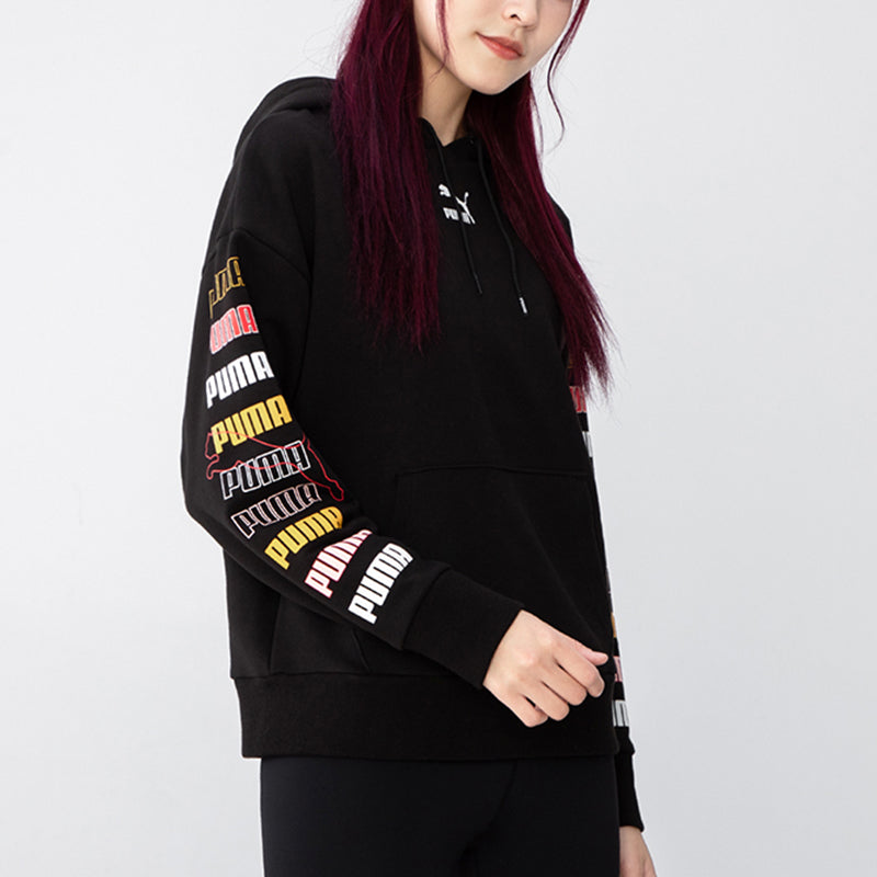 (WMNS) PUMA Classics Graphics Hoodie 'Black' 533155-01