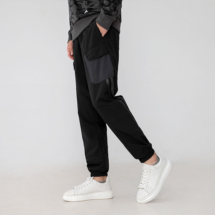 Men's adidas Fi Wv Bst Pt Big Pocket Bundle Feet Sports Pants/Trousers/Joggers Black H65367