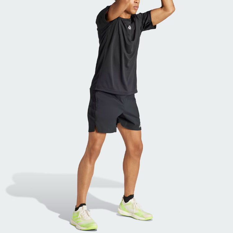 adidas HIIT Workout 3-Stripes Tee Asia Sizing 'Black' IL7128