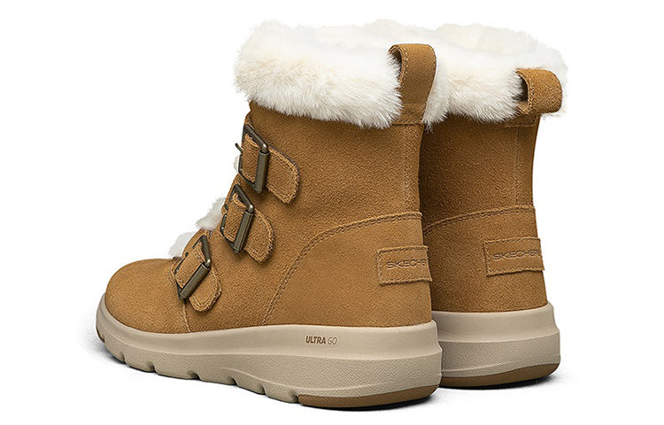 (WMNS) Skechers Snow Boots 'Khaki' 144154-CSNT