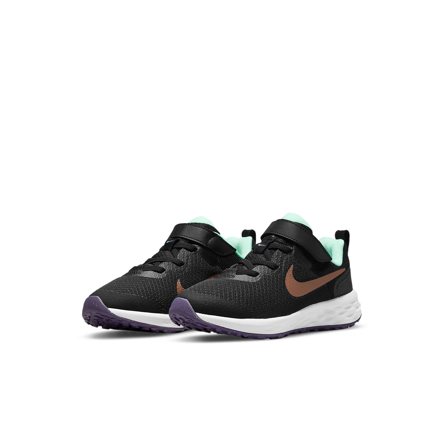 (PS) Nike Revolution 6 'Black Gold Green' DD1095-005