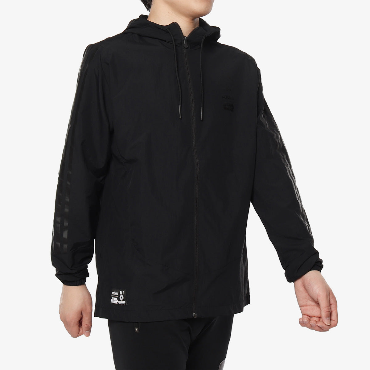 adidas neo M Sw Wb logo Printing Cozy Casual Sports Hooded Jacket Black DW8167