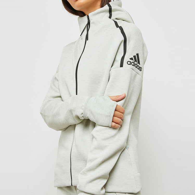 (WMNS) adidas Sports Stylish Knit Jacket Silver Gray CZ2826