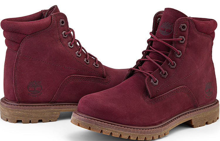 (WMNS) Timberland Waterville 6-Inch Boot 'Burgundy Nubuck' A1R2T