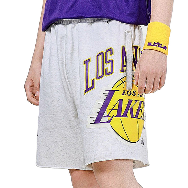 Nike Los Angeles Lakers Basketball Athleisure Casual Sports Breathable Shorts light grey DB1956-051