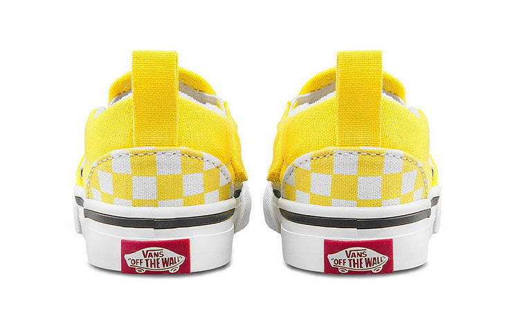Vans Slip-On V Low Tops Casual Skateboarding Shoes Yellow White VN000UBSABP