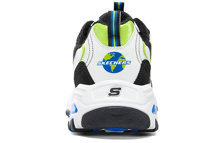 Skechers D'LITES 1.0 'White Black Neon Green' 894256-BKW