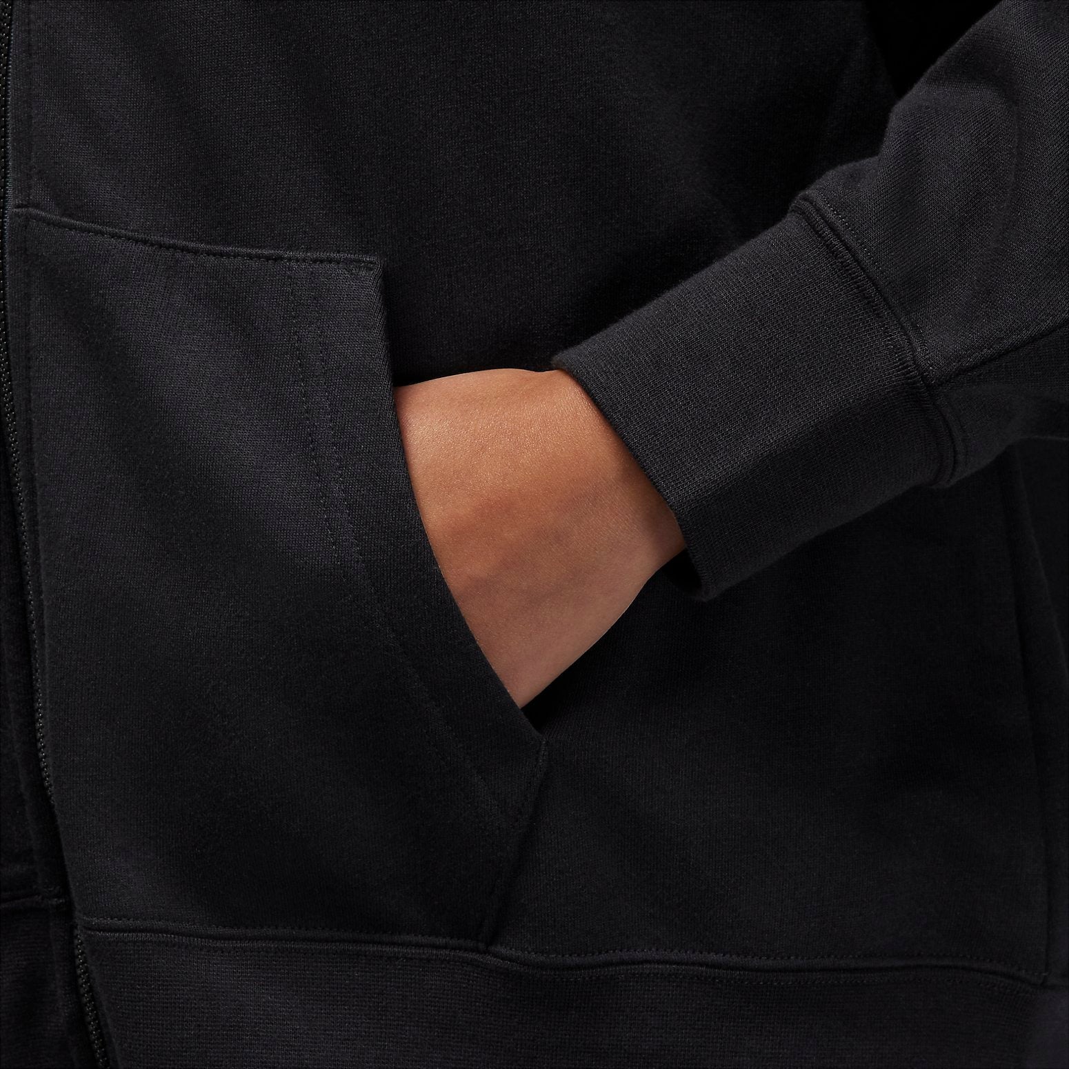 (WMNS) Air Jordan Flight Full-Zip Hoodie 'Black' DZ3360-010