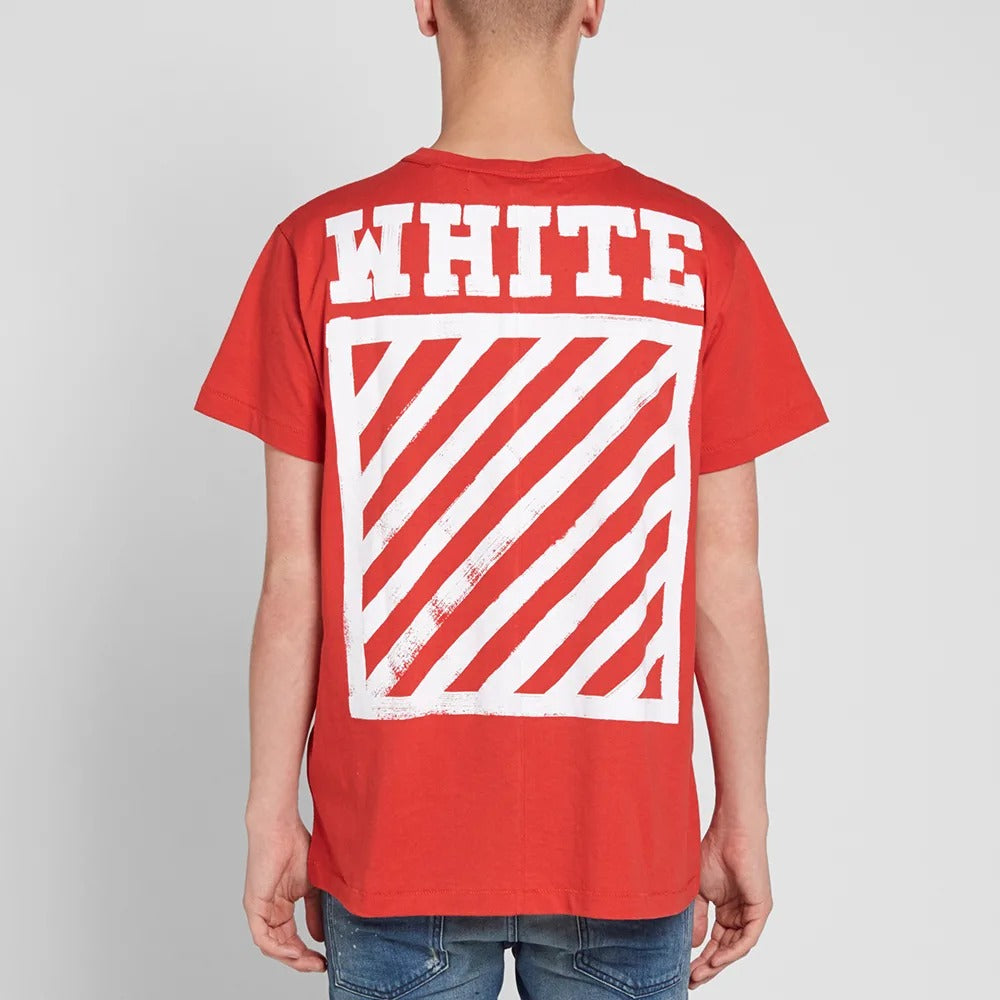 Off-White Brushed Diagonal S/S T-Shirt OMAA002F161850102001