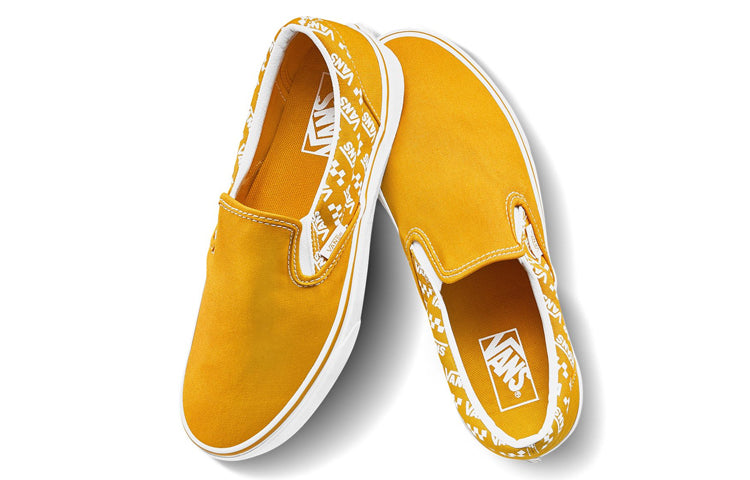 Vans Classic Slip-On 'Logo Repeat - Cadmium Yellow' VN0A4U38WL3