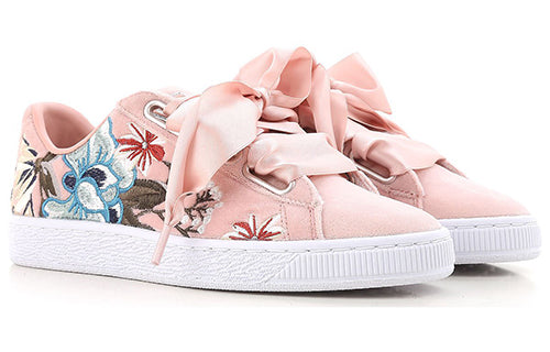 (WMNS) PUMA Basket 'Heart Hyper Embroidery - Peach' 366116-02