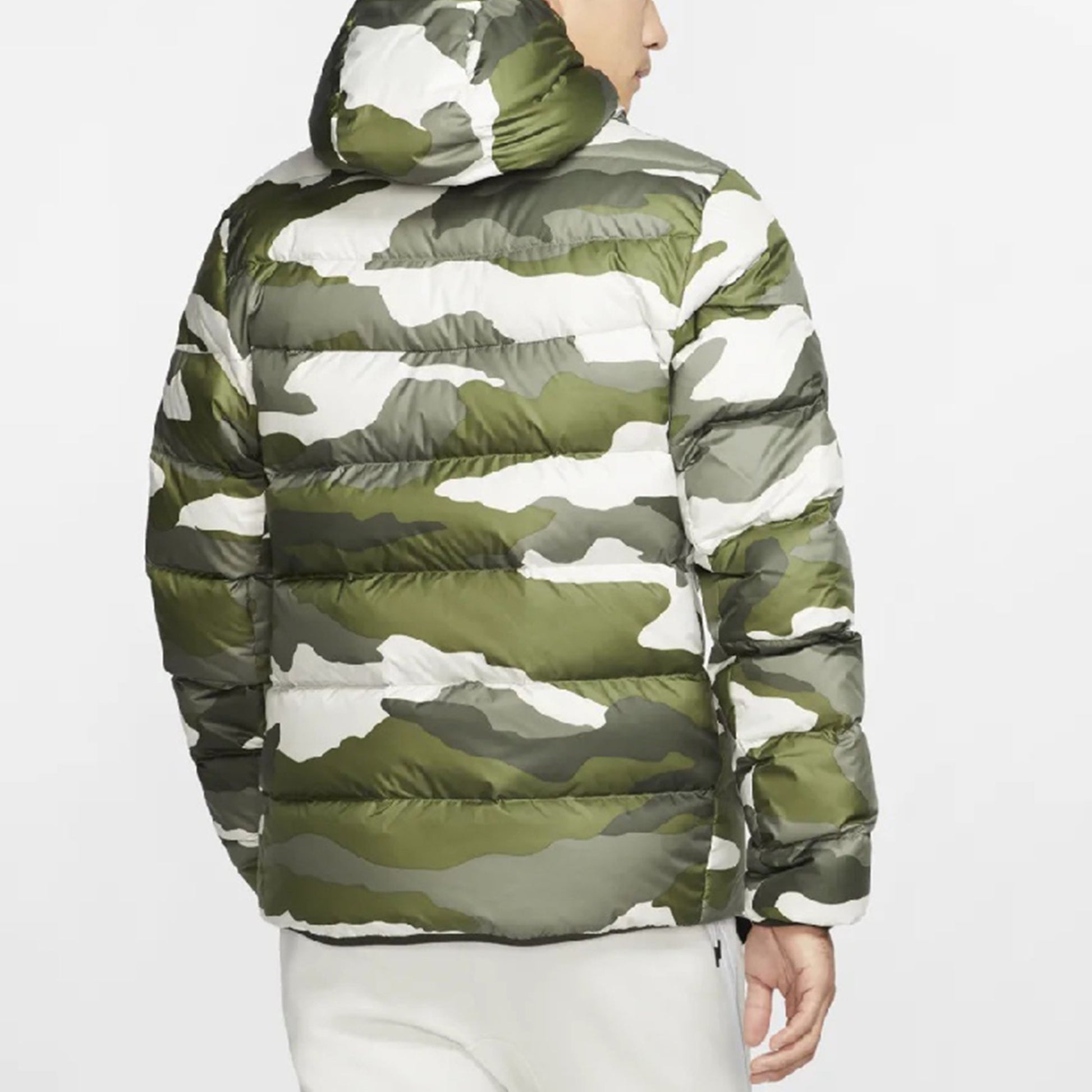 Nike Stay Warm Casual Camouflage hooded down Jacket US Edition Green Camouflage BV4763-222