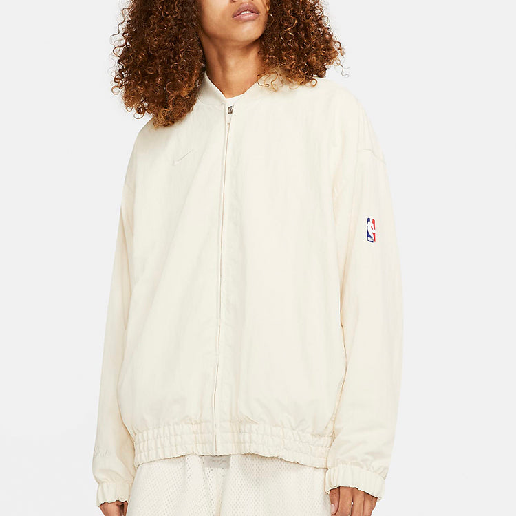 Nike x Fear of God Crossover Solid Color Basketball Sports Jacket Beige Creamy CU4694-271