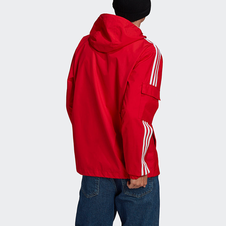 adidas originals 3-stripes Wb Fz Casual Sports Stand Collar Jacket Red GN3473