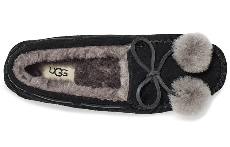 (WMNS) UGG Dakota Bow Pom 'Black' 1124030-BLK