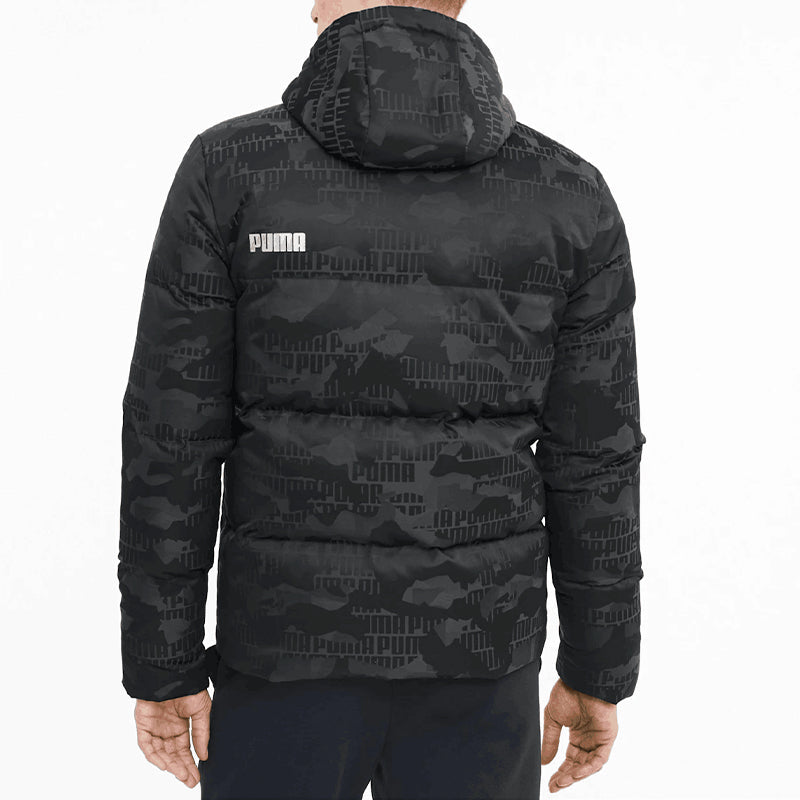 PUMA Camo Down Jacket 'Black White' 585532-01