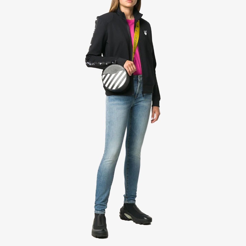 (WMNS) Off-White Diag Round Shape Single-Shoulder Bag Black OWNA110E20LEA0031001