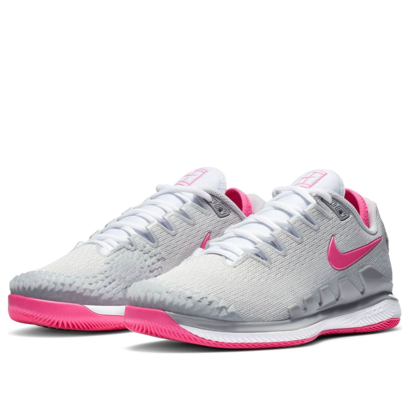 (WMNS) Nike Court Air Zoom Vapor X Knit 'Grey Pink' AR8835-004