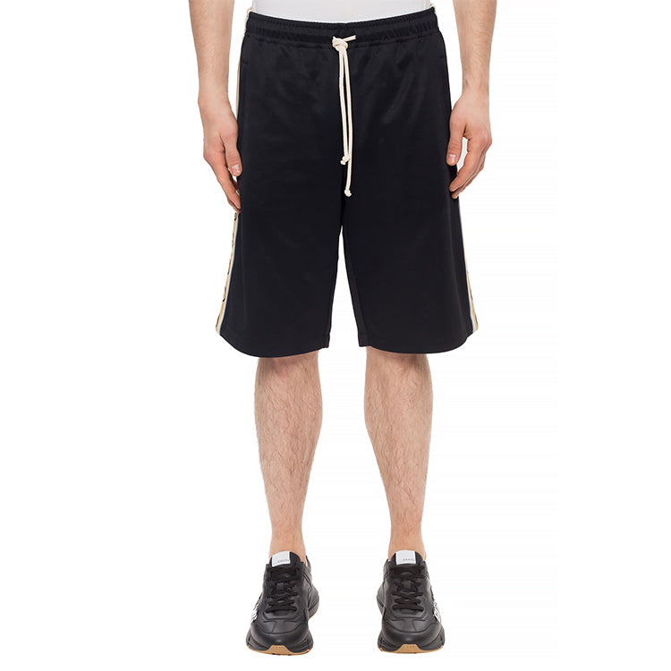 Gucci SS20 Technical Jersey Shorts G-Knitted Drawstring Shorts For Men Black 604150-XJBZ8-1082