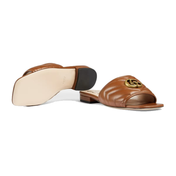 (WMNS) Gucci Double G Slide Sandals 'Brown' 646169-BKO60-2535