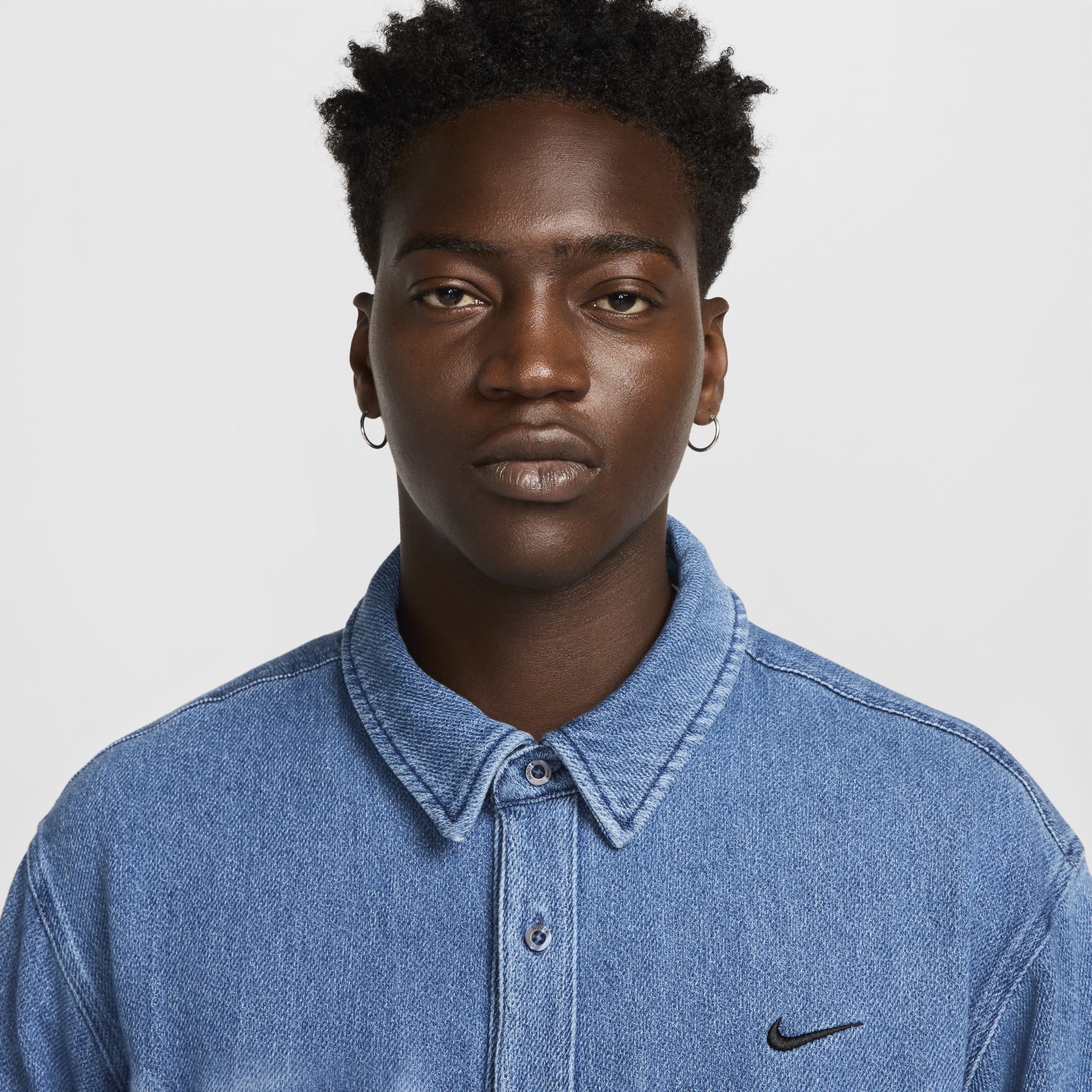 Nike x NOCTA Opal Button Down Denim Shirt Asia Sizing 'Blue Denim' FZ3261-486