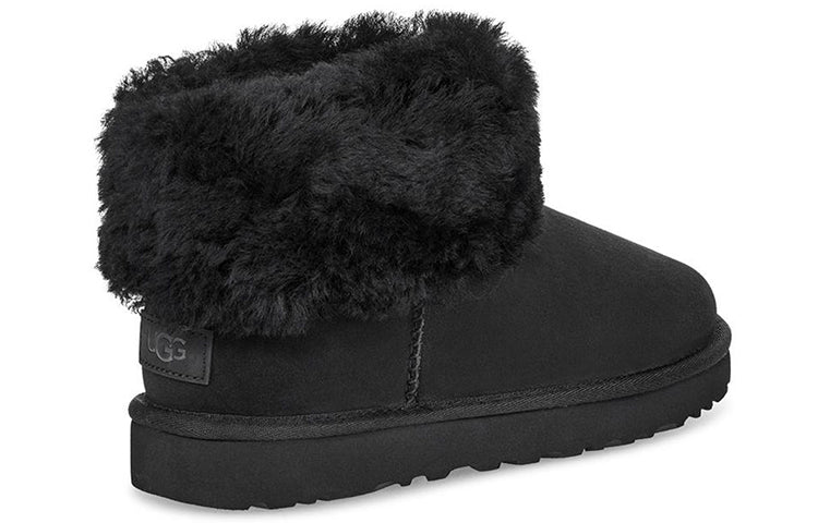 (WMNS) UGG Classic Mini Fluff Fleece Lined Black 1106757-BLK