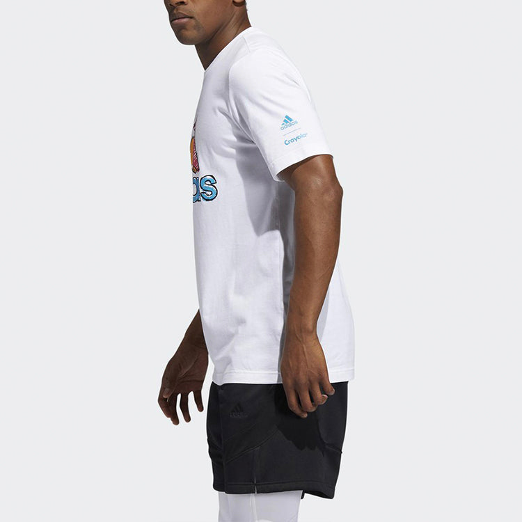 adidas Donovan Crayola Basketball Sports Short Sleeve White GN7911