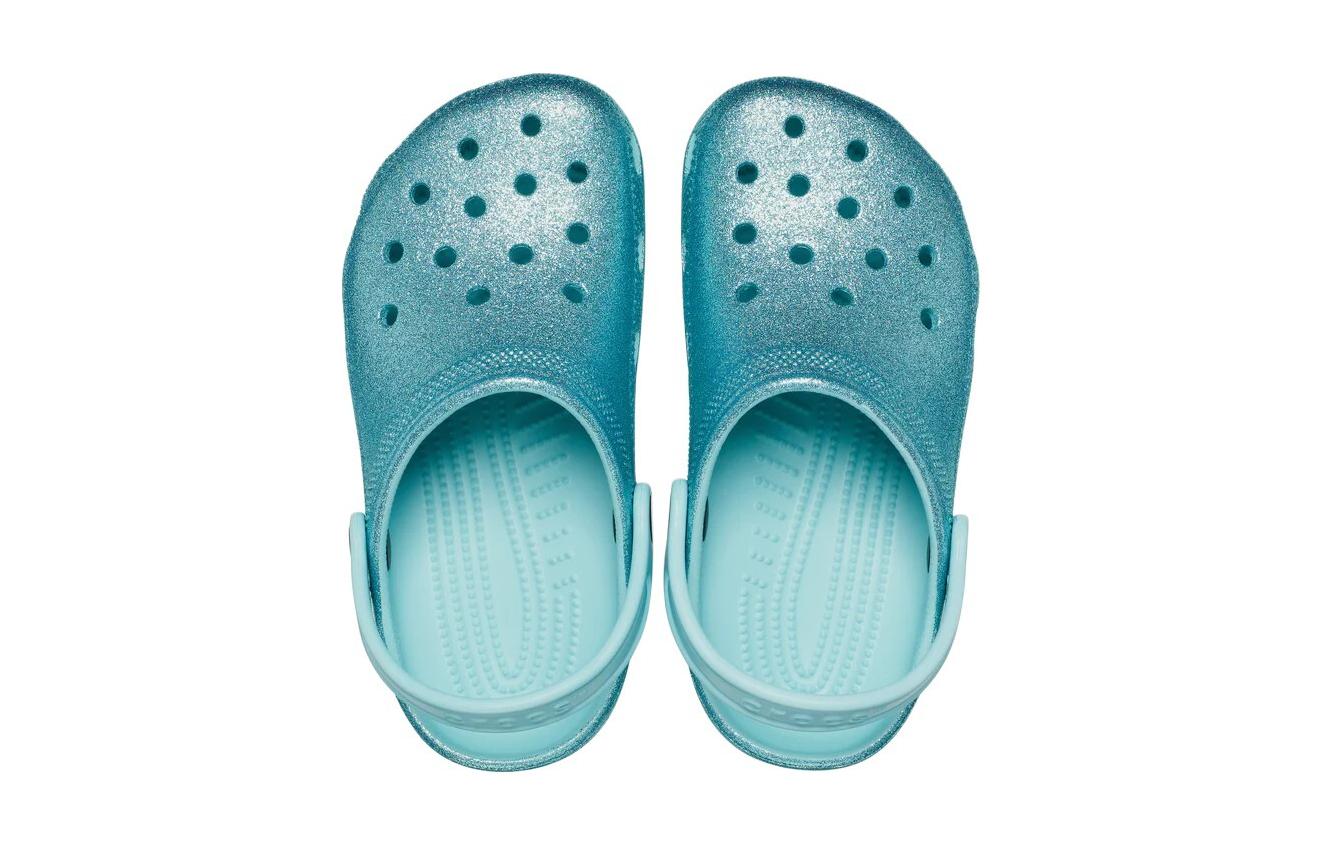 (GS) Crocs Classic Glitter Clog 'Blue Teal' 206993-4SS