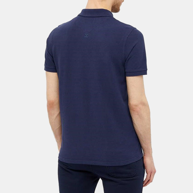 Men's KENZO Small Tiger Head Short Sleeve Polo Shirt Navy Blue FA65PO0014PU-76B