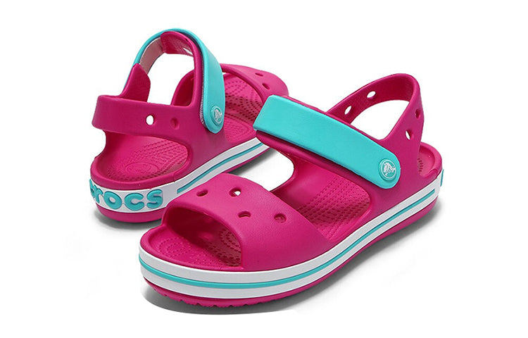 (GS) Crocs Crocband Strap Closure Sandals 'Pink Blue' 12856-6LH