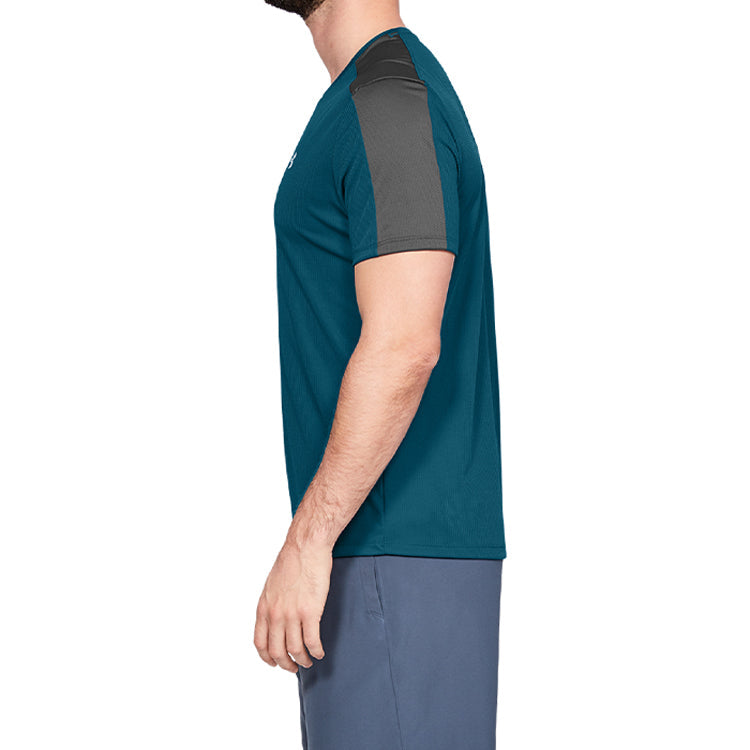 Men's Under Armour Speed Stride Running Sports Short Sleeve Blue 1326564-417