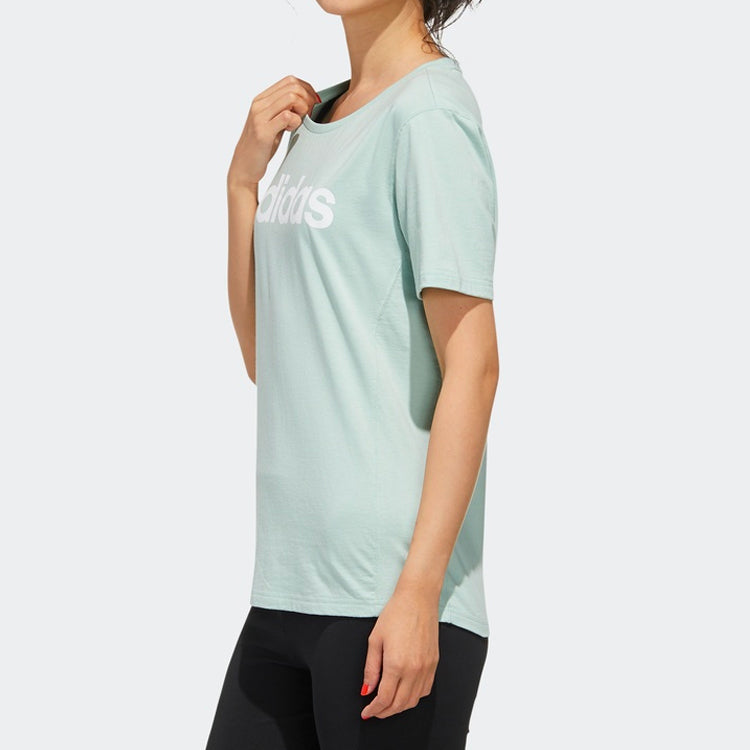 (WMNS) adidas neo Casual Sports Short Sleeve Green GD9894