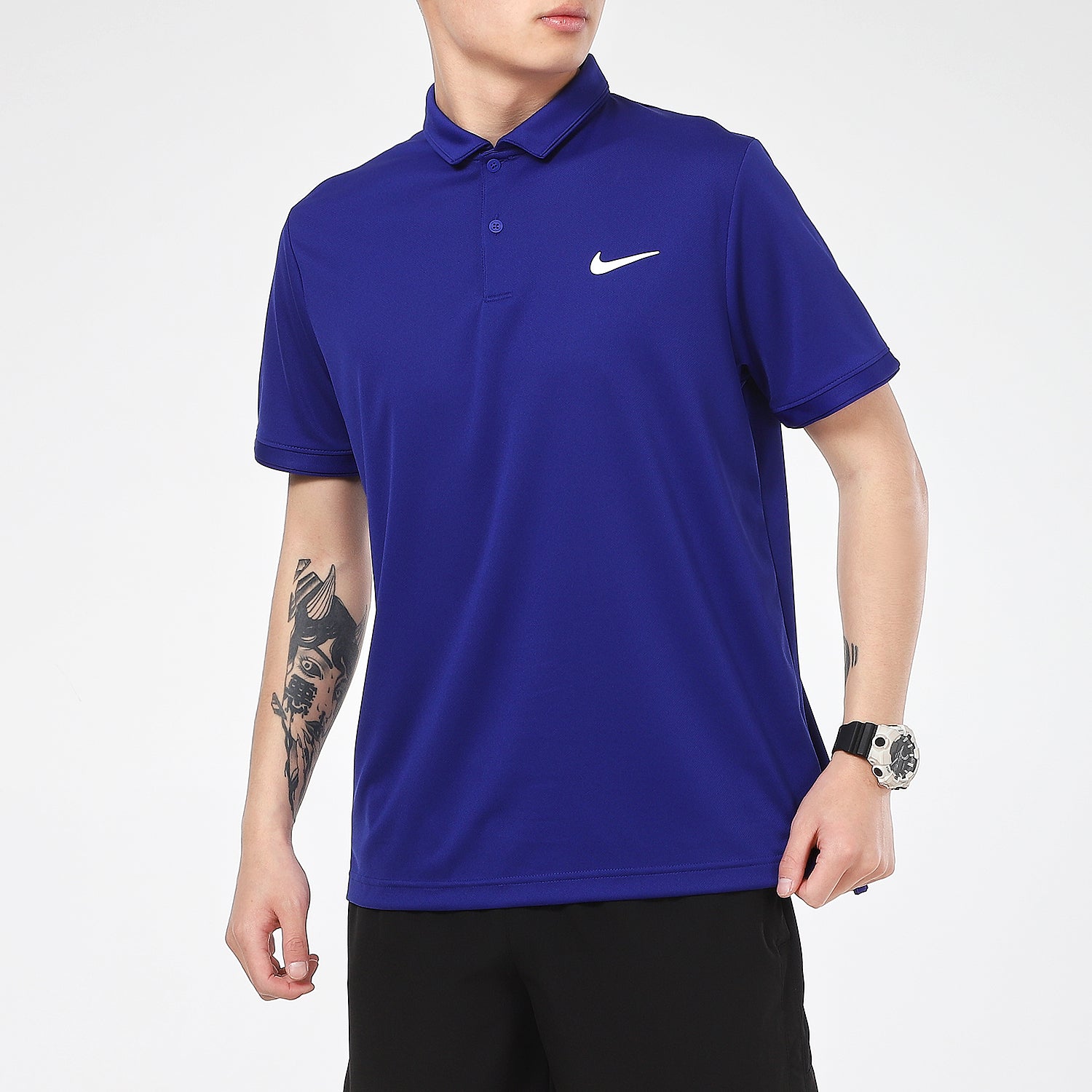 Nike Running Training Sports Quick Dry Breathable Short Sleeve Polo Shirt Blue CW6851-471