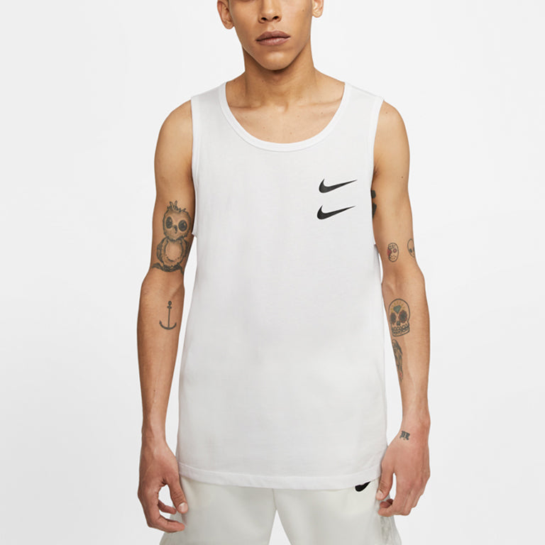 Nike Swoosh Casual Sports Printing Breathable Vest White CQ5293-100