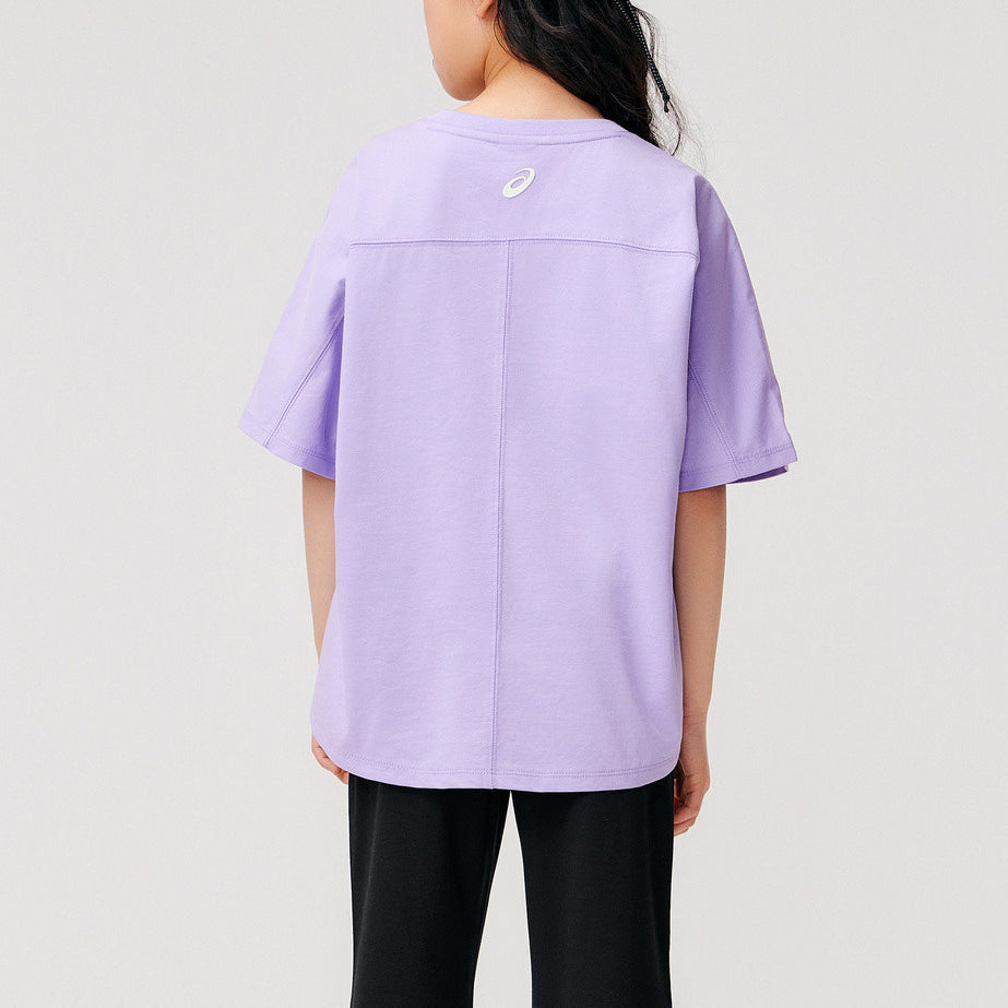 (GS) ASICS Logo T-Shirt 'Purple' 332241174016-508