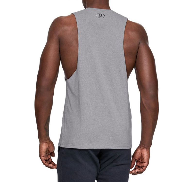 Under Armour Sportstyle Left Chest Cut-Off Tank Top 'Grey' 1329286-035