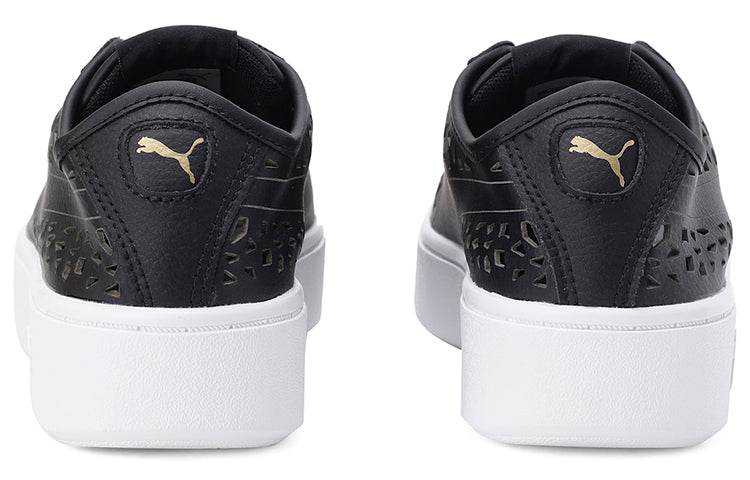 (WMNS) PUMA Vikky Stacked Laser Cut SoftFoam Sneakers Black 369378-01