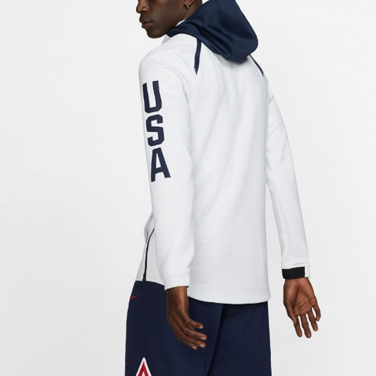 Nike Captain America World Cup Basketball Sports hoodie Jacket White AT4879-100