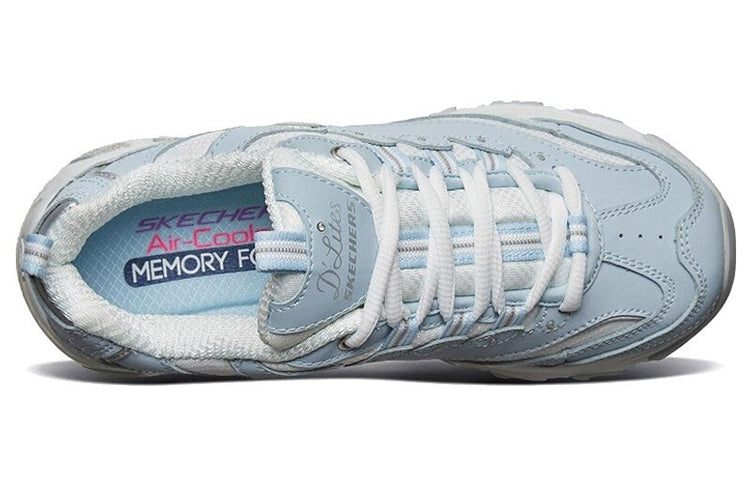(WMNS) Skechers D Lites low running Shoes GS BlueWhite 'Blue White' 11930-LBLW