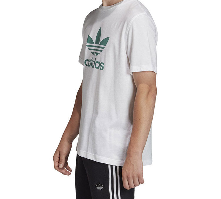adidas originals Trefoil Alphabet Logo Round Neck Short Sleeve White FM3789