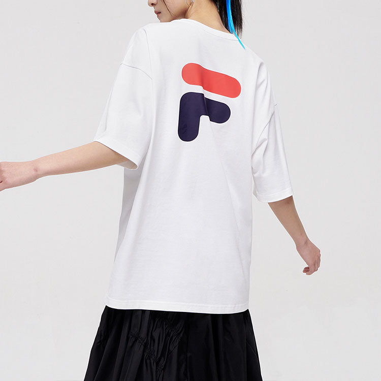 Fila FUSION Casual Sports Round Neck Short Sleeve Unisex White T11U126110F-WT